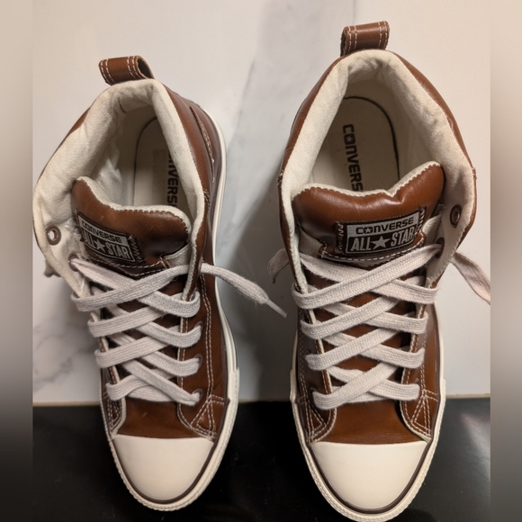 Chuck Taylor All Star Street Mid 'Pinecone’ Leather Sneakers Size 8 MSRP $160 - Picture 8 of 10